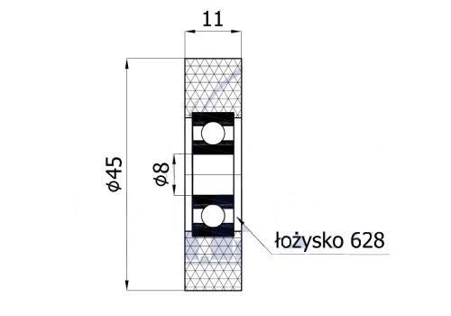 VALCE VALCE fi 45mm TLAKOVÉ VALCE šírka 11mm