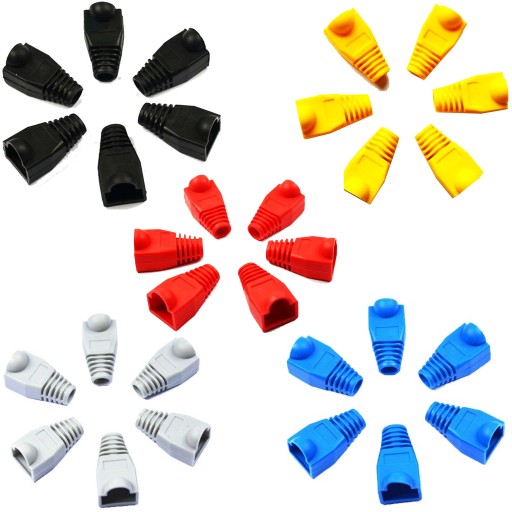50 KS. KRYTY ZÁSTRČEK RJ45, MIX FARIEB