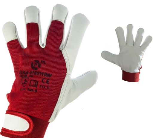 KOŽENÉ MONTÁŽNE RUKAVICE TYP RLTOPER VELCRO r9