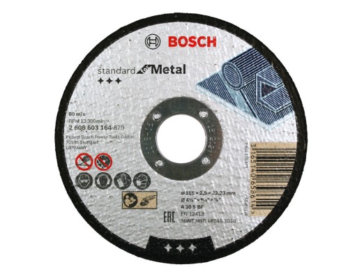 KORUNDOVÝ KOTOUČ BOSCH na rezanie ocele 115/2,5mm