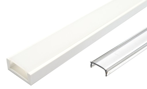 BIELY POVRCH PVC PROFIL pre LED 1m + LAMPA