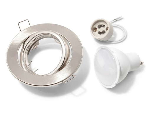 HALOGEN LIGHT SATIN + LED 10W + GU10 SET