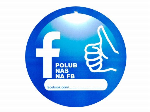 FACEBOOK AKO ŠTÍTOK TABUĽKA 15CM