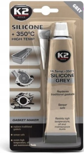 K2 ŠEDÝ SILIKÓN +350°C 85G TEKUTÉ TESNENIE B250