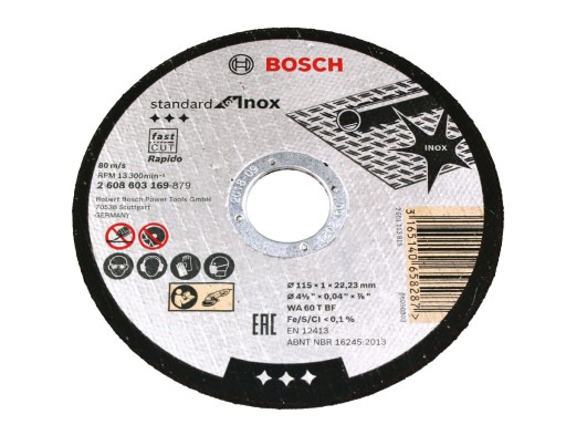 KORUNDOVÝ KOTOUČ BOSCH na rezanie ocele 115/1,0 mm