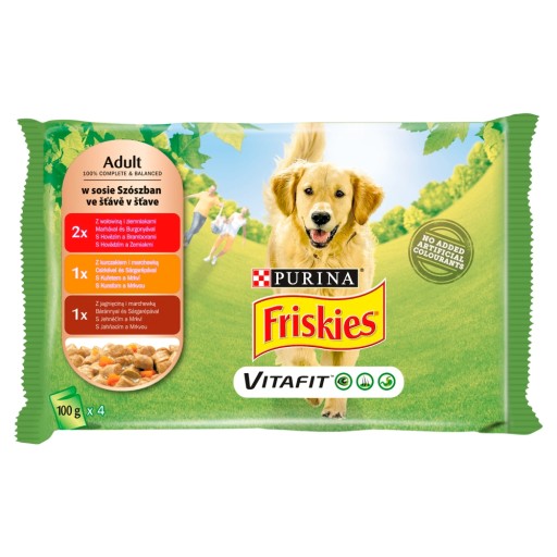 Purina FRISKIES Krmivo pre psov mäsová omáčka 12x 100g