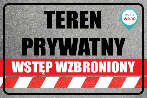 TABUĽKA NA PRIVÁTNU PLOCHU 20x30 PVC doska s priamou potlačou UV WR10