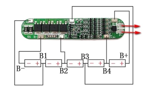 5S 15A 21V BMS/PMS Li-ion ochranný modul