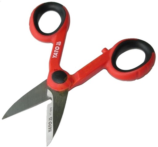 YATO Nožnice, nožnice na káble pre elektrikárov 140mm