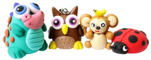 SADA FOAM PLASTIC CLAY POLYMER CLAY 4 ks + nože