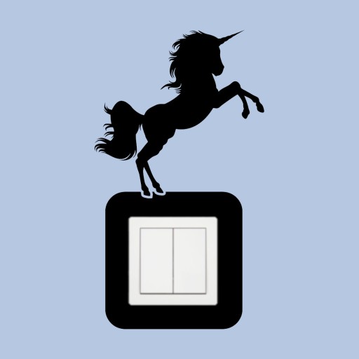 NÁLEPKA pod kontaktnú zásuvku SWITCH UNICORN do detskej izby
