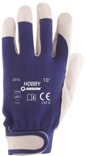 Pracovné rukavice kožené HOBBY Strong 1 pár veľkosť 10 XL