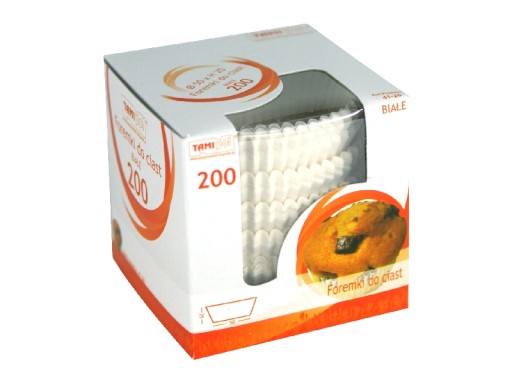 Papierové kelímky 50x25cm BIELE 200 ks
