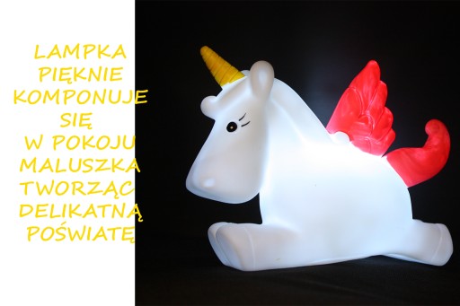 JEDNOROŽEC NOČNÁ LAMPA JEDNOROŽEC 17CM E0752 EMAJ
