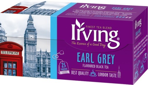 Čaj EARL GREY 25 vrecúšok s príveskom IRVING