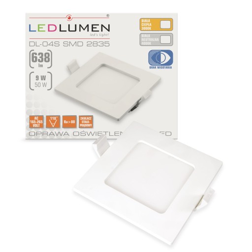 PANELOVÉ LAMPY LED SVIETIDLÁ 9W STROPNÉ PODOMIETKOVÉ IP44