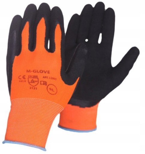 M-GLOVE rukavice potiahnuté latexom 1 PÁR veľkosť 9