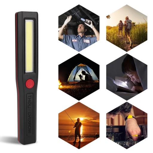 Dielenské svietidlo na baterku s COB 3W LED magnetom