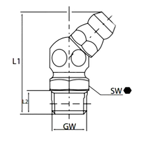 maznička kalamitka M12x1,5 UHOL 45 71412B