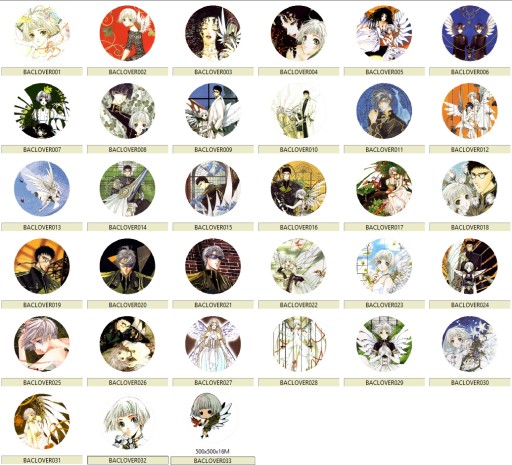 Manga Anime Clover CLAMP špendlíky MNOHÉ DIZAJNY