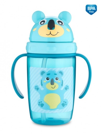 CANPOL Hrnček s tubou 400 ml HELLO LITTLE fľaša