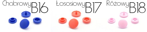 Patentky, plastové stláčacie gombíky 100 sád 15 mm 11 FARIEB