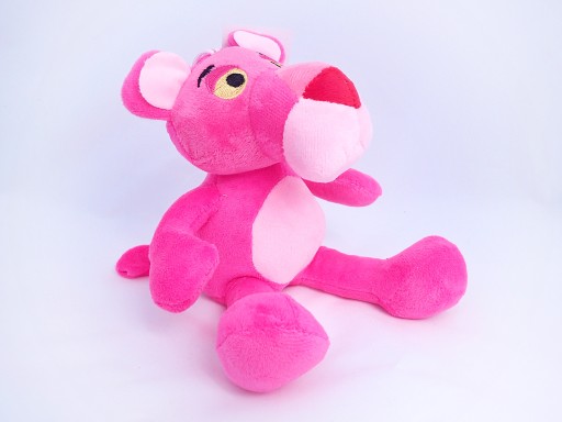 Veľký plyšový maskot PANTHER - RUŽOVÝ jemný a príjemný plyš 26 CM