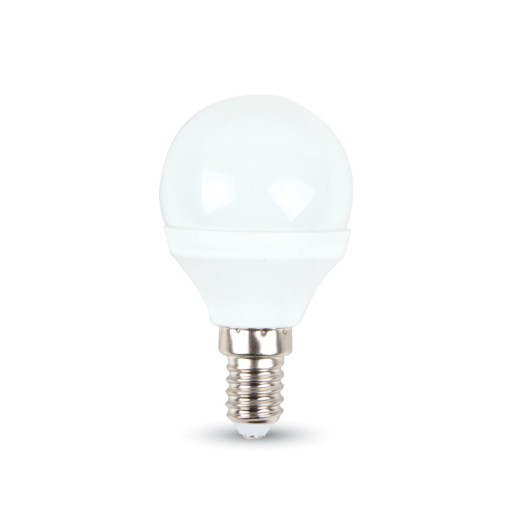 V-TAC SAMSUNG CHIP LED žiarovka 5,5W E14 P45 Ball 3000K HEAT