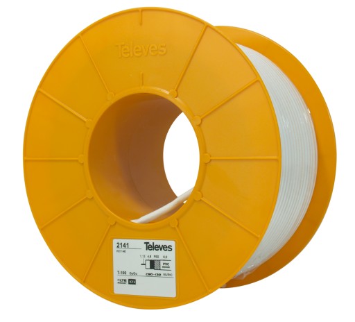 Televes T100 CU 1,13 kábel Plný MEDENÝ 1m 2141 Plne medený RG6 kábel
