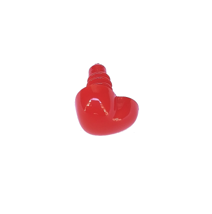 2 ks. srdiečkový upínací nos 15x13mm, červený