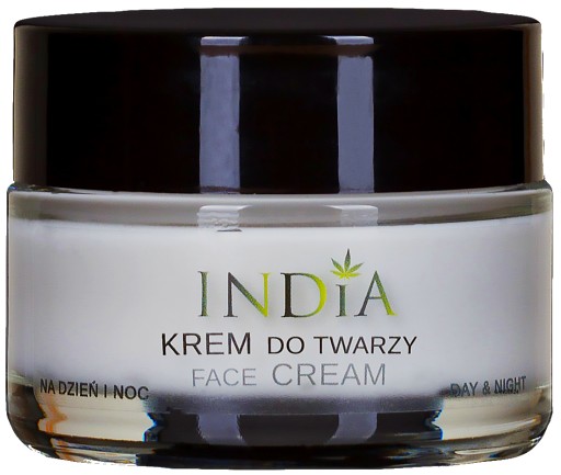 INDIA KRÉM NA TVÁR deň a noc s konopným olejom.