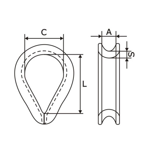 DREVO na laná pozinkovaný klin 12mm 5 ks.