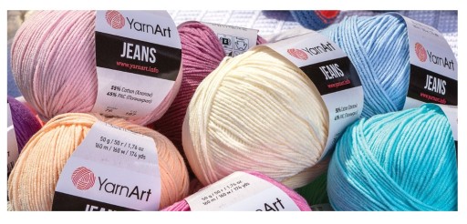Priadza YARN ART JEANS farba 62 - Snehulienka