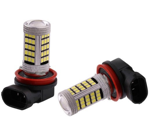 H11 H8 H9 led 63 smd 2835 + denná šošovka DRL