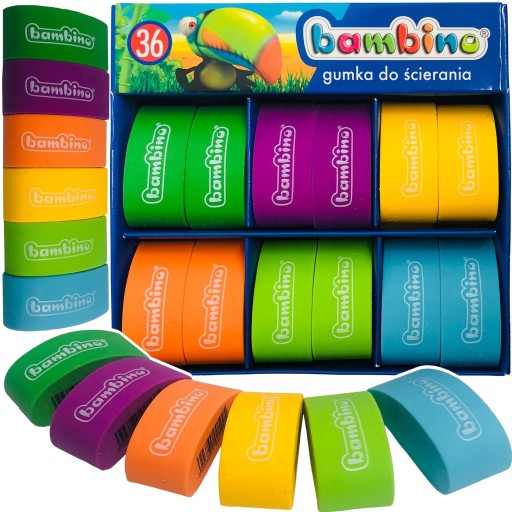 BAMBINO GUMA NA VYMAZANIE, MÄKKÉ, FAREBNÉ