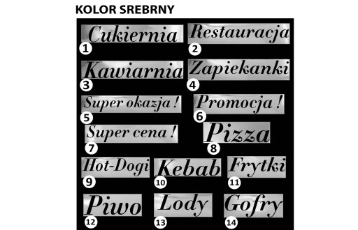 NÁLEPKA NA TABUĽKU, REKLAMNÝ STÁNOK, TABUĽU JEDÁL