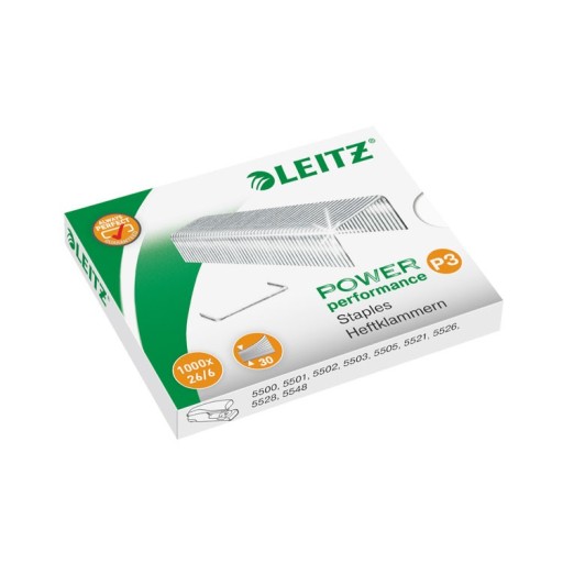 Leitz sponky pozinkované, 26/6, 1000 ks, 5572