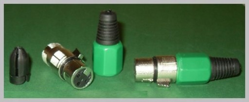 Canon XLR 3kolíková zásuvka ZELENÁ pre FV kábel (1124)