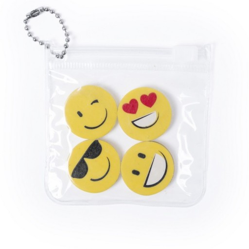Školská guma, gumy, gumy, 4 kusy SMILE