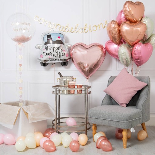 Fóliový balónik HEART ROSE GOLD héliové balóniky 45cm