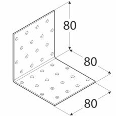 Montážny uhol - KM9 80x80x80x2 DMX
