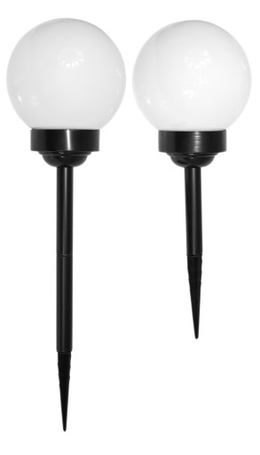 SOLÁRNA LAMPA MLIEČNE BIELA GUĽA 15cm 4 LED! XL