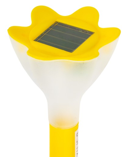 SOLÁRNE LED KVETINÁ ZÁHRADNÁ LAMPA, KVETOVÁ, ŽLTÁ, ZAHRNUTÁ, DEKORATÍVNY ŠÍP