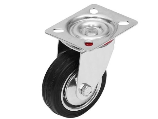 OTOČNÉ GUMOVÉ KOLIESKO PRE NÁBYTOKOVÝ VOZÍK PRIEMYSELNÝ VOLANT 75mm KOLIESKO