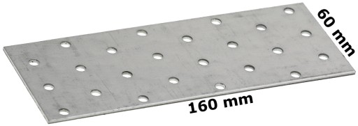 PERFOROVANÝ PLACHT, PLOCHÝ SPOJ, POZINKOVANÝ, 60x160 mm