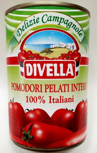 Talianske paradajky v konzerve Pelati Divella 400 g bez šupky