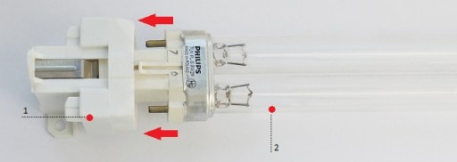 2pinový držiak kompaktnej žiarivky PL-S G23 UV-C