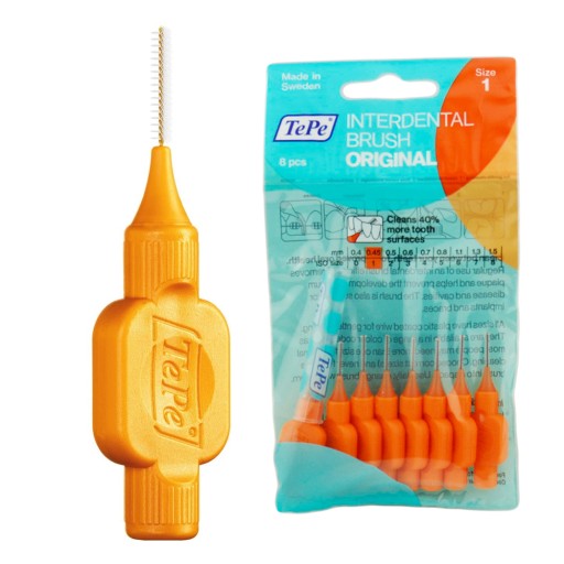 TePe Original čističe potrubí 0,45 mm ORANŽOVÁ veľ. 1