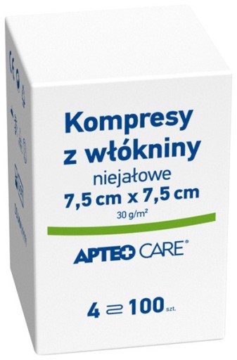 VLIESOVÉ KOMPRESY APTEO GAUGE GAZIKI 7,5x7,5cm 100 ks