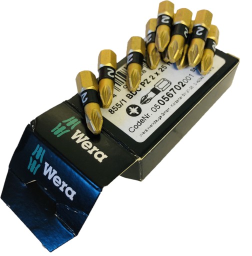 Wera - Bit 855/1 TH PZ 2x25mm - t séria na drevo